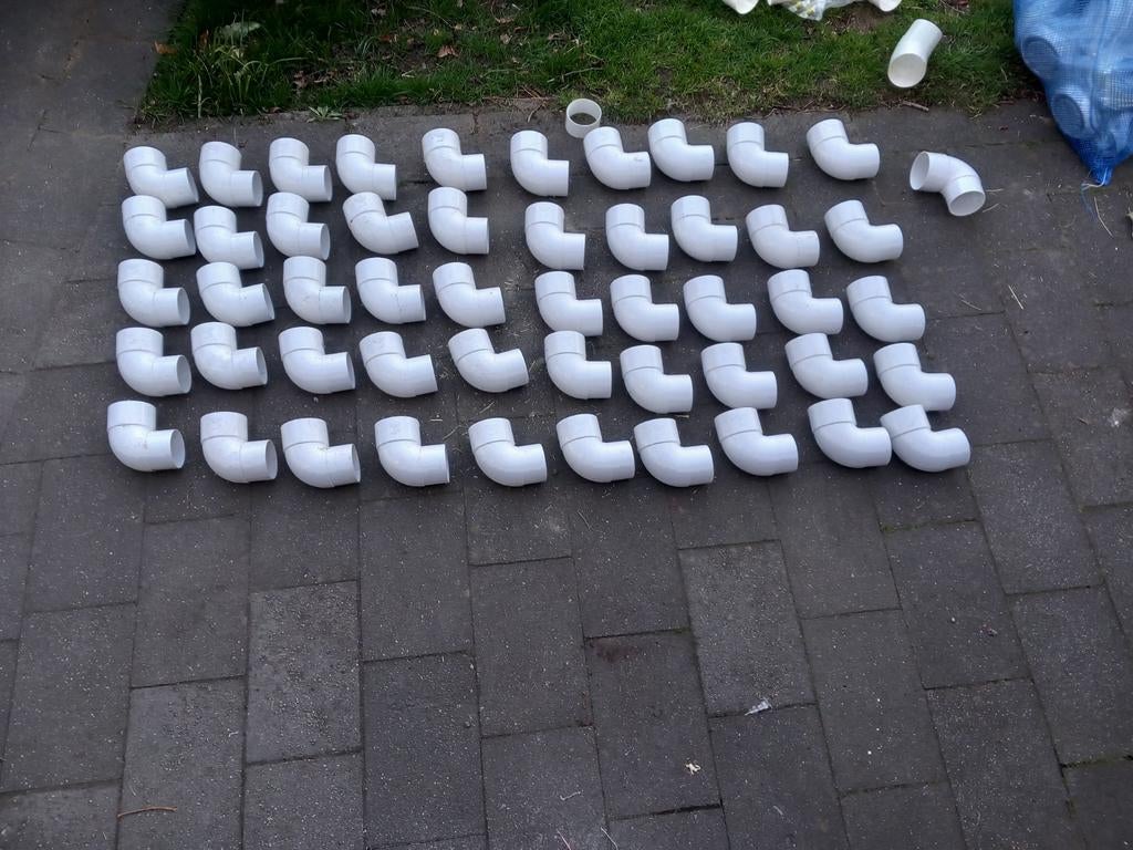 PVC bochten wit 90 graden, Ophalen, Bochten, Pvc, Nieuw