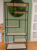 Stijlvolle houten vakkenkast, 7 laags. Metalen frame, Huis en Inrichting, Gebruikt, 150 tot 200 cm, 25 tot 50 cm, 50 tot 100 cm
