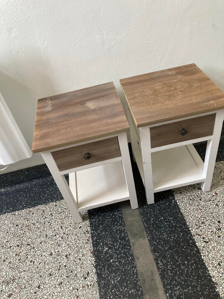 Twee nachtkastjes, Huis en Inrichting, Ophalen, Gebruikt, Minder dan 45 cm, Minder dan 55 cm