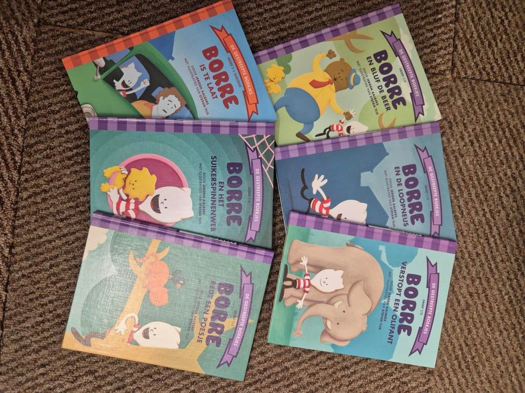 Borre Boekjes - Complete Set van 6 Kinderboeken, Ophalen of Verzenden, Zo goed als nieuw, Jeroen Hoogerwerf, Fictie algemeen
