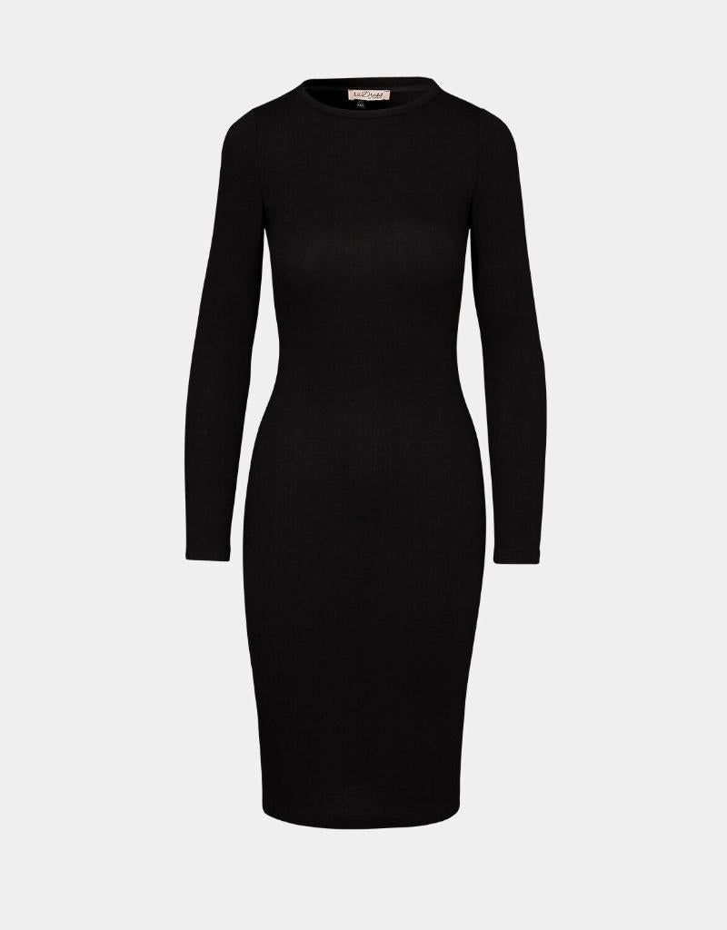 LADRESS zwart wollen jurkje met kaartjes, Zwart, Maat 46/48 (XL) of groter, Nieuw, Ophalen of Verzenden