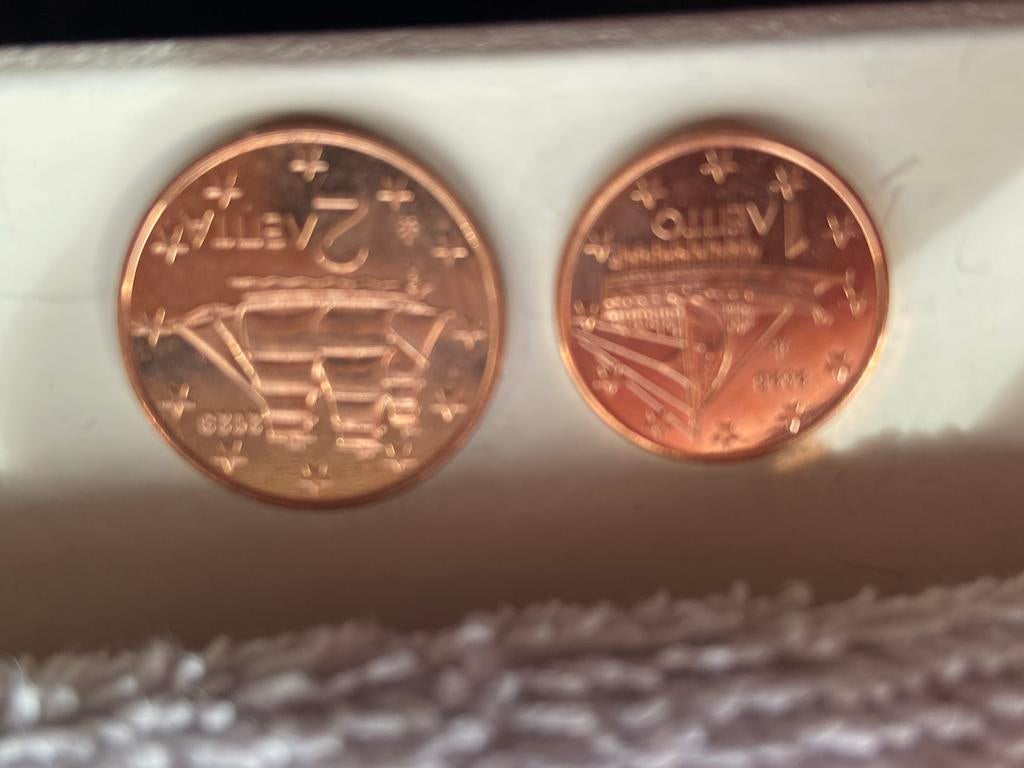 Malta 1 en 2 euro cent munten 2023, Postzegels en Munten, Munten | Europa | Euromunten, Ophalen of Verzenden, Malta, Overige waardes