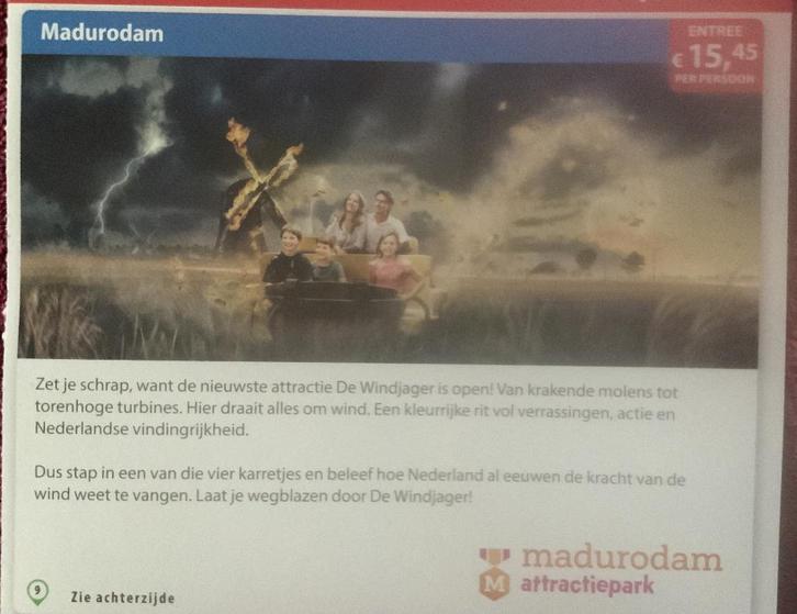 Madurodam in Den Haag Voordeelbon, Tickets en Kaartjes, Recreatie | Pretparken en Attractieparken, Drie personen of meer, Kortingskaart