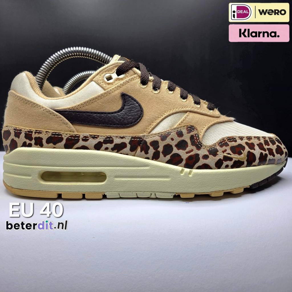 Nike Air Max 1 '87 'Sesame Leopard'
Maat: 40, Kleding | Dames, Schoenen, Beige, Ophalen of Verzenden, Nike, Nike