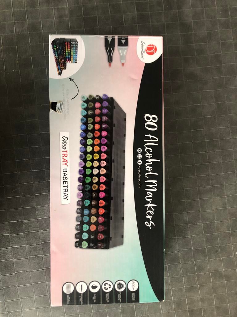 Deco Time stiften 80 stuks, Hobby en Vrije tijd, Tekenen, Ophalen of Verzenden, Gebruikt, Potlood of Stift