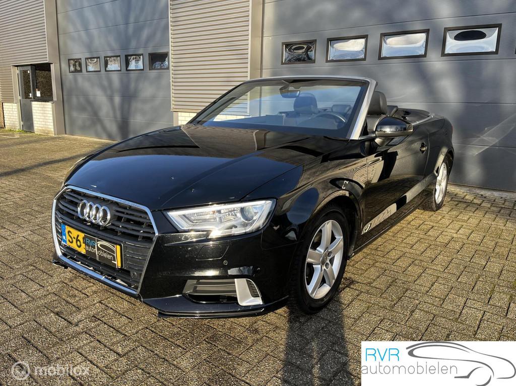 Audi A3 Cabriolet 1.5 TFSI CABRIO/AUTOMAAT/LEER/NAVI/SCHADE, Gebruikt, Zwart, 4 stoelen, Zwart