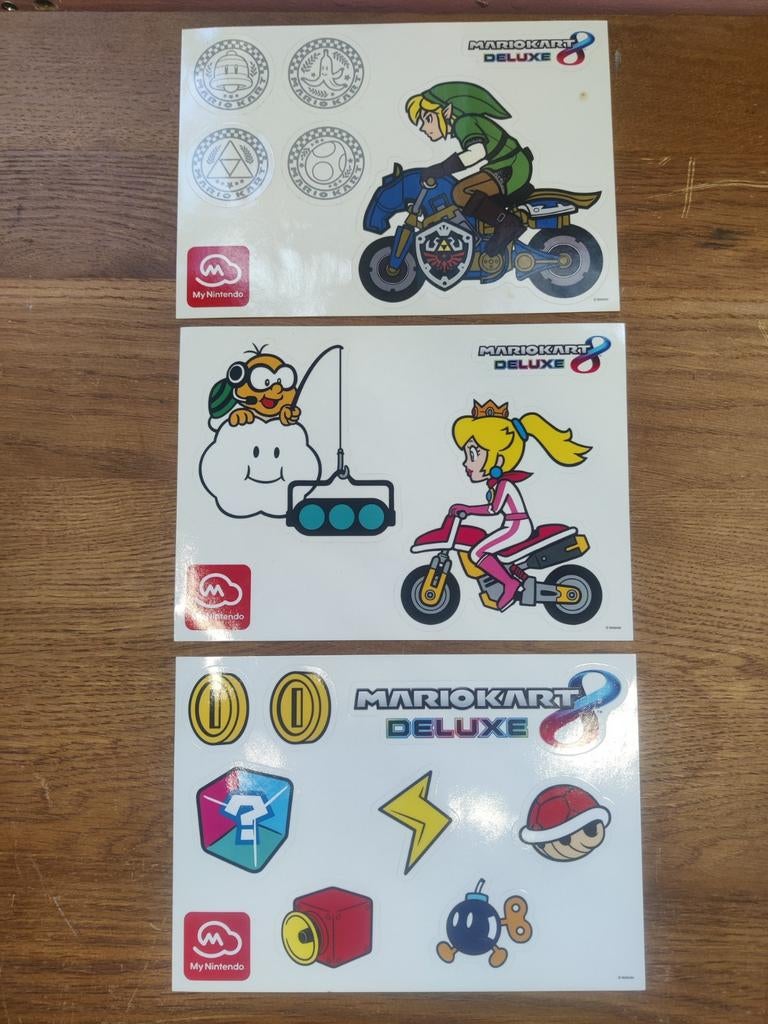 Mario Kart 8 Deluxe raam stickers nieuw!, Ophalen of Verzenden