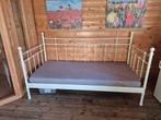 IKEA Tromsnes Bedbank - Wit Metaal - Vintage Retro, Ophalen, Gebruikt, 90 cm, Eenpersoons