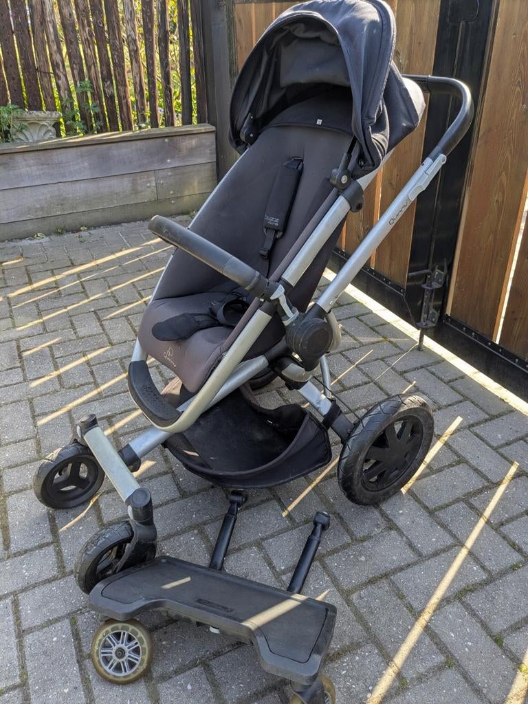 Quinny Buzz Kinderwagen met meerijdplankje, Gebruikt, Ophalen, Kinderwagen, Verstelbare duwstang