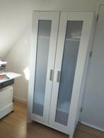 Witte kledingkast 80x51x180 cm met extra legplank, Ophalen, Met deur(en), Gebruikt, 50 tot 100 cm
