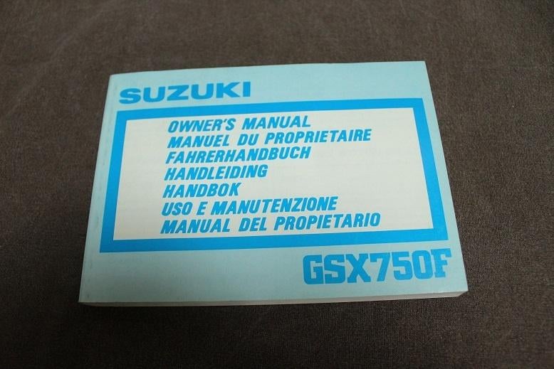 Suzuki GSX750 F 1988 motorfiets handleiding owner's manual, Motoren, Handleidingen en Instructieboekjes, Ophalen of Verzenden
