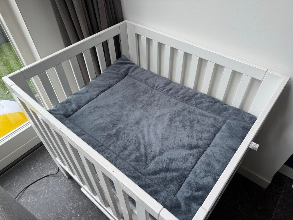 Coming box, white wash kleur 105x85 en 90 hoog, Kinderen en Baby's, Boxen, Ophalen, Gebruikt, Vierkant, Boxkleed