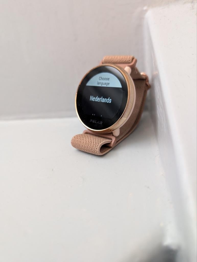 Polar Ingnite goud + hartslagband, Sport en Fitness, Hartslagmeters, Ophalen of Verzenden, Zo goed als nieuw, Polar