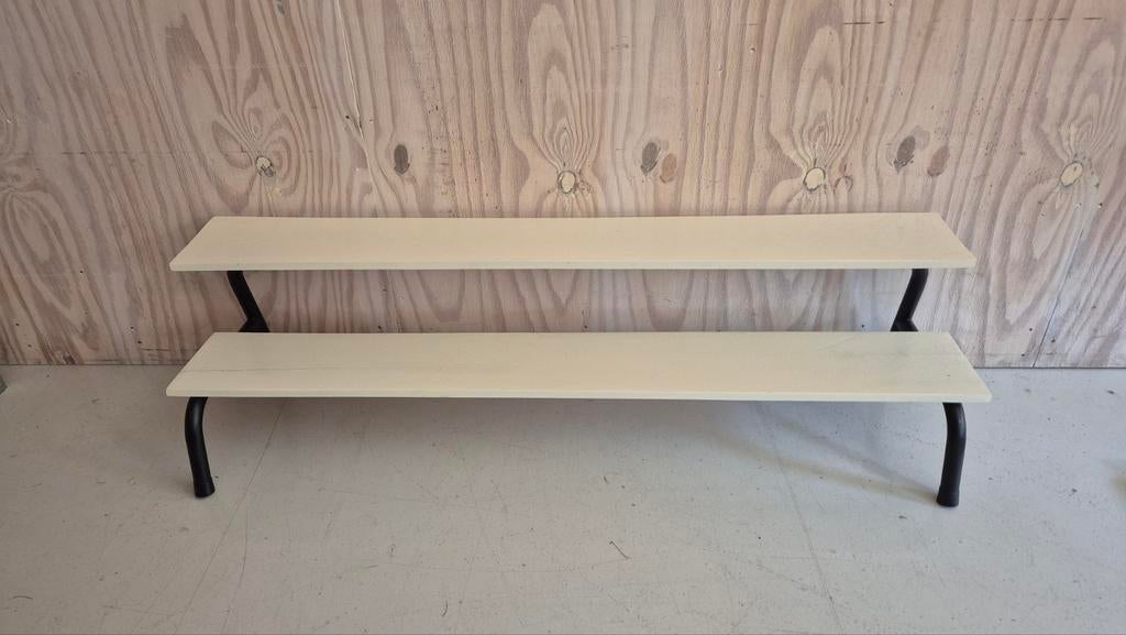 Vintage schoolbankje / bankje voor bij het bord, Antiek en Kunst, Antiek | Meubels | Stoelen en Banken, Ophalen of Verzenden