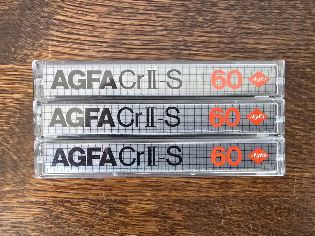 3 Agfa cassettebandjes, Ophalen of Verzenden, Zo goed als nieuw, Overige genres, 2 t/m 25 bandjes