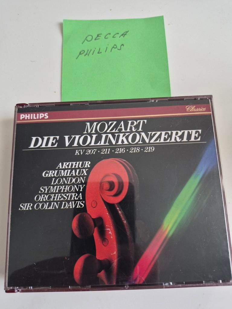 Mozart: Die Violinkonzerte - Arthur Grumiaux, Colin Davis, Cd's en Dvd's, Cd's | Klassiek, Ophalen of Verzenden, Classicisme, Zo goed als nieuw