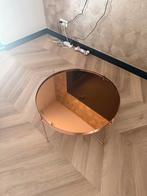 Zuiver salontafel met glazen blad, Huis en Inrichting, Tafels | Salontafels, Gebruikt, Rond, Glas, Minder dan 50 cm