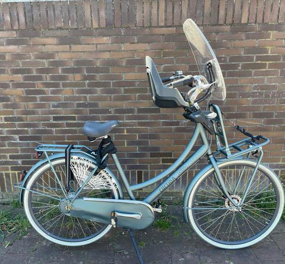 Cortina U4 Family Moederfiets Damesfiets maat 57 voorzitje, 2 zitjes, Gebruikt, Dubbele standaard, 56 cm of meer