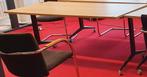 Kantoortafel met 4x stoelen, Huis en Inrichting, Ophalen, Met wielen, Zo goed als nieuw
