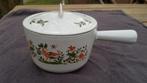 Vintage Nomar (Staub) gietijzeren fondue - sauspan (16cm), Ophalen, Zo goed als nieuw, Gietijzer, Koekenpan of Braadpan