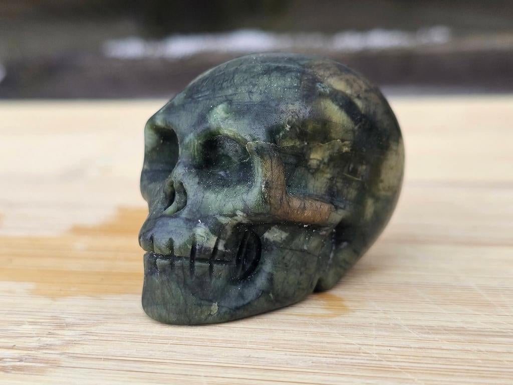 Leuk nefriet jade schedeltje, Ophalen of Verzenden