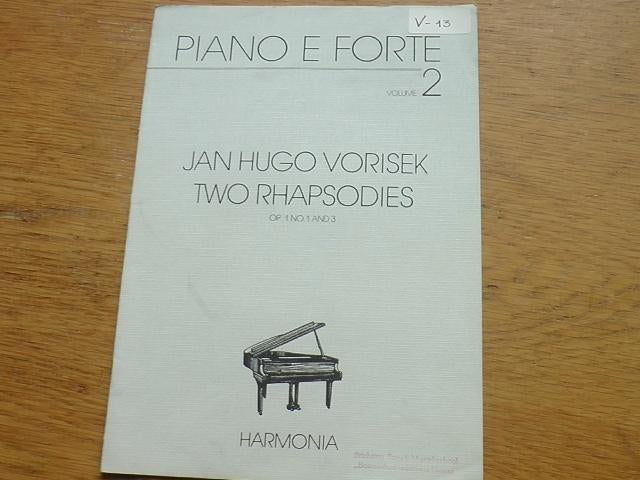 Piano e forte  2 -Jan hugo vorisek -two rhapsodies, Klassiek, Ophalen of Verzenden, Zo goed als nieuw, Artiest of Componist