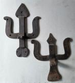 2 zware smeedijzeren poort deur wagen beslag, Ophalen of Verzenden