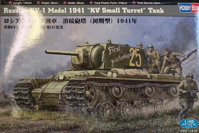 Coelianmodels, Hobby Boss 84810, Soviet KV-1, 1/48, € 14,99, Hobby en Vrije tijd, Modelbouw | Auto's en Voertuigen, Nieuw, Tank