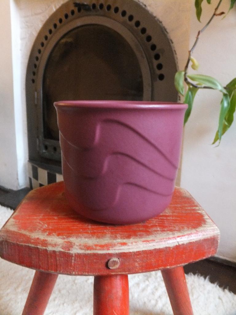 gratis verzenden vintage scheurich W. Germany bloempot wave, Verzenden