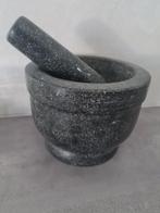 Robuuste granieten vijzel met stamper, Ophalen, Steen/keramiek, Grijs, Overige typen