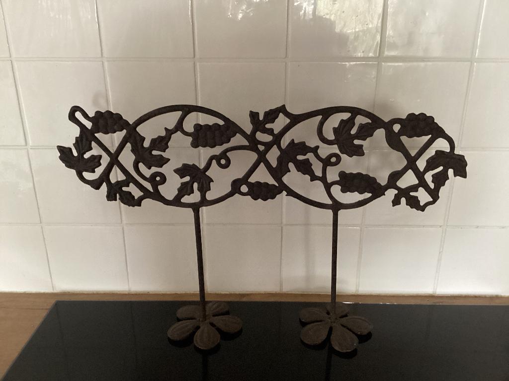 Raam decoratie, Ophalen, Metaal, Zwart, Zo goed als nieuw