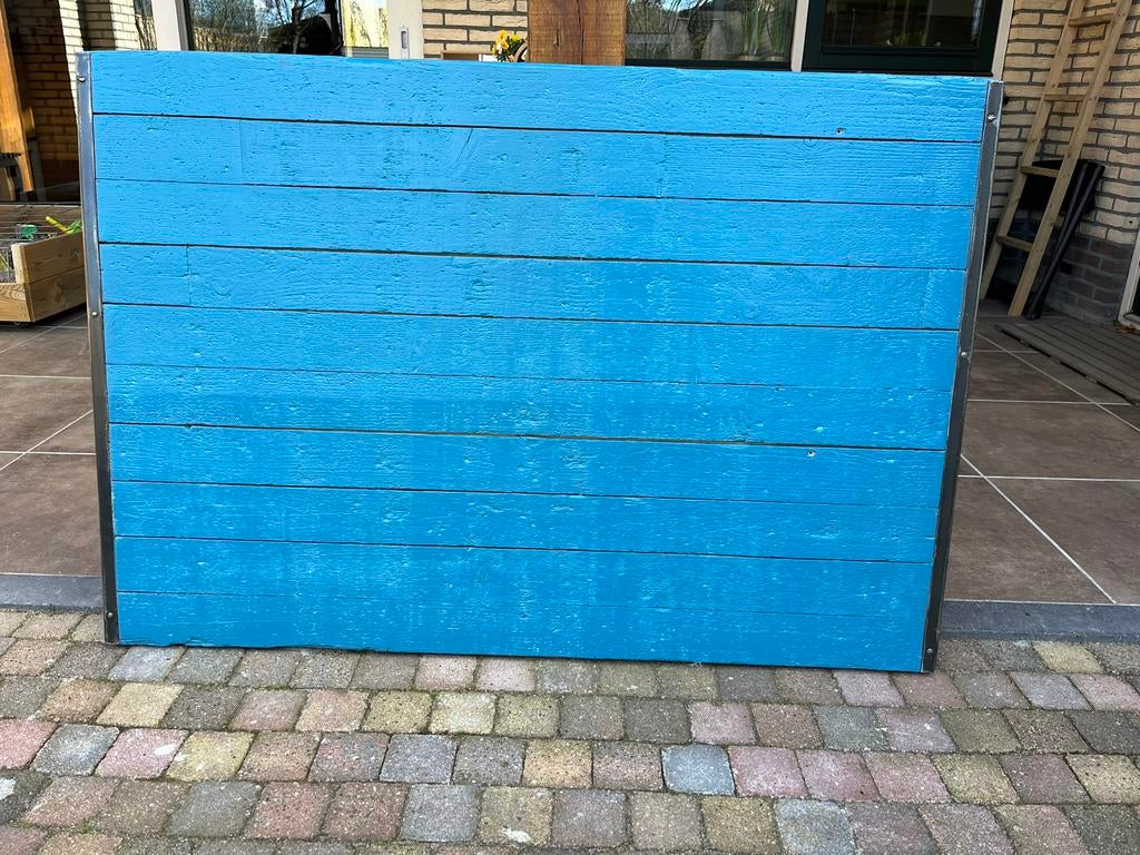 Steenschot 45mm dik. 1 kant glad voor tafel, Ophalen, Gebruikt, 100 tot 150 cm, Vintage