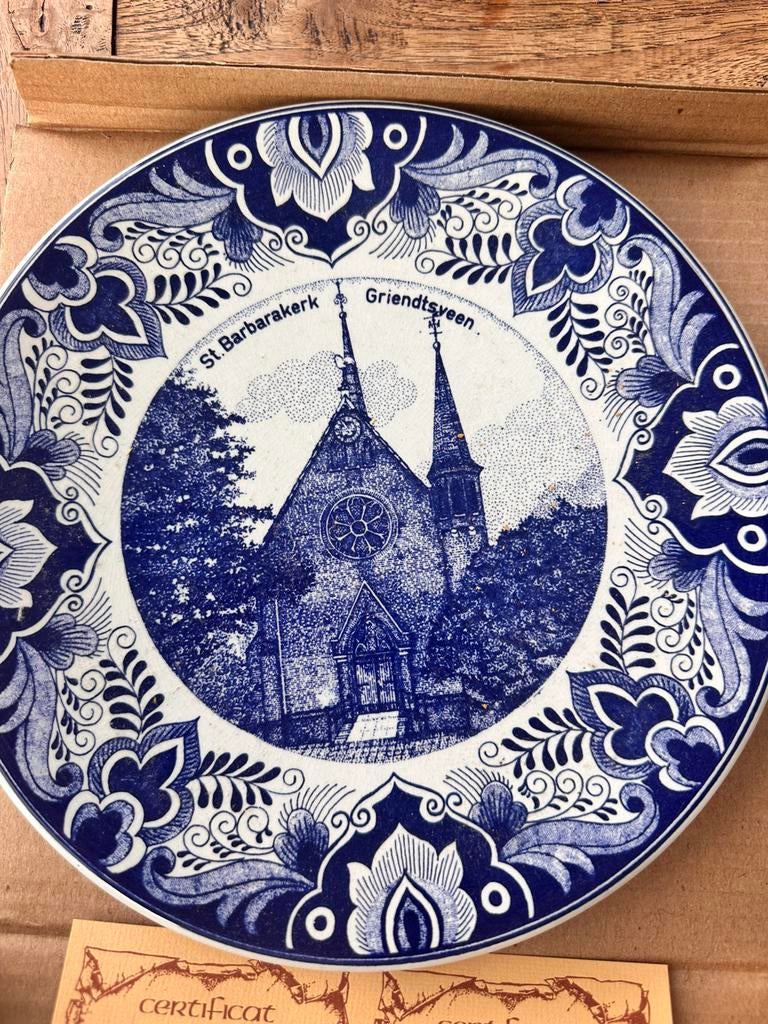 Delftse aardewerk bordje  griendtsveen, Ophalen