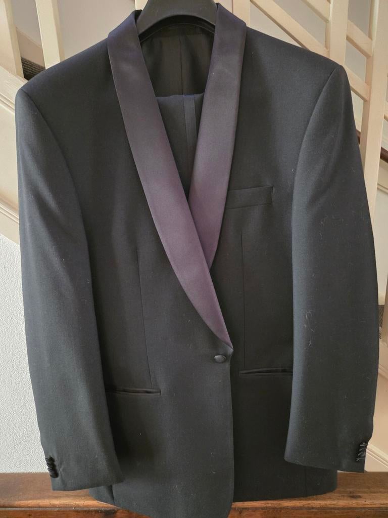 Zwart Smoking Pak -maat 106- lengtemaat, Maat 52/54 (L), Onbekend, Zwart, Ophalen of Verzenden