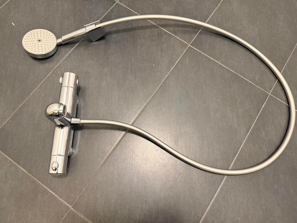 Hansgrohe badkraan met douchekop, Ophalen of Verzenden, Zo goed als nieuw, Chroom, Kraan