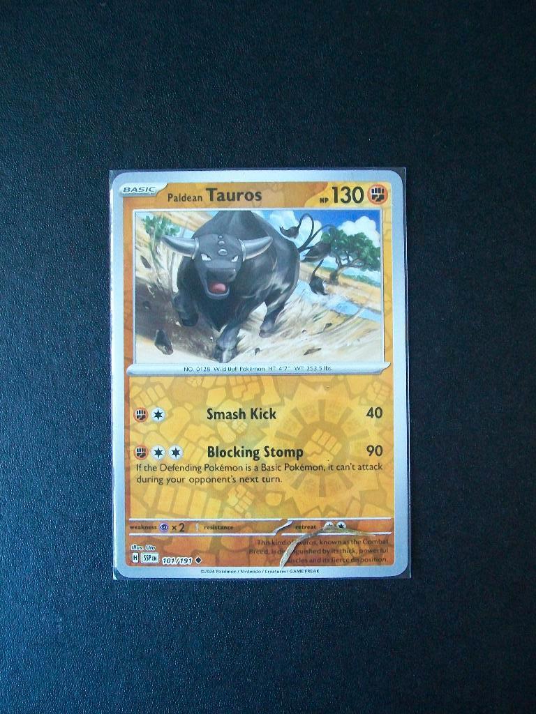 1001. Nieuwe Pokemon Kaart Holofoil Paldean TAUROS (101/191), Verzenden, Nieuw, Losse kaart, Foil