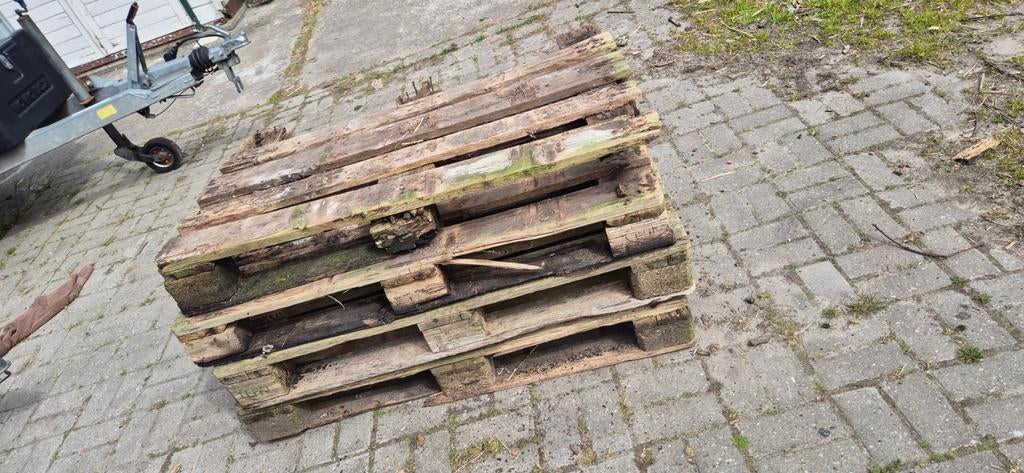 Oude pallets voor openhaardhout, Tuin en Terras, Haardhout, Minder dan 3 m³, Ophalen, Overige houtsoorten, Blokken
