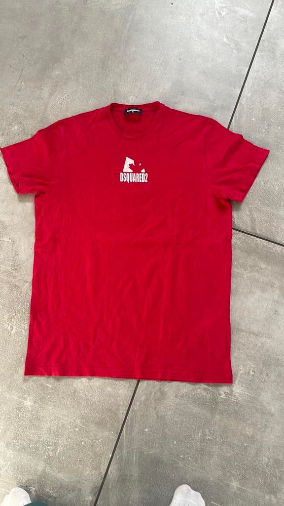 Dsquared2 shirt mt 176, Kleding | Heren, T-shirts, Verzenden, Zo goed als nieuw, Rood