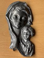 Metalen wanddecoratie Maria en kind, 18 cm, Ophalen of Verzenden