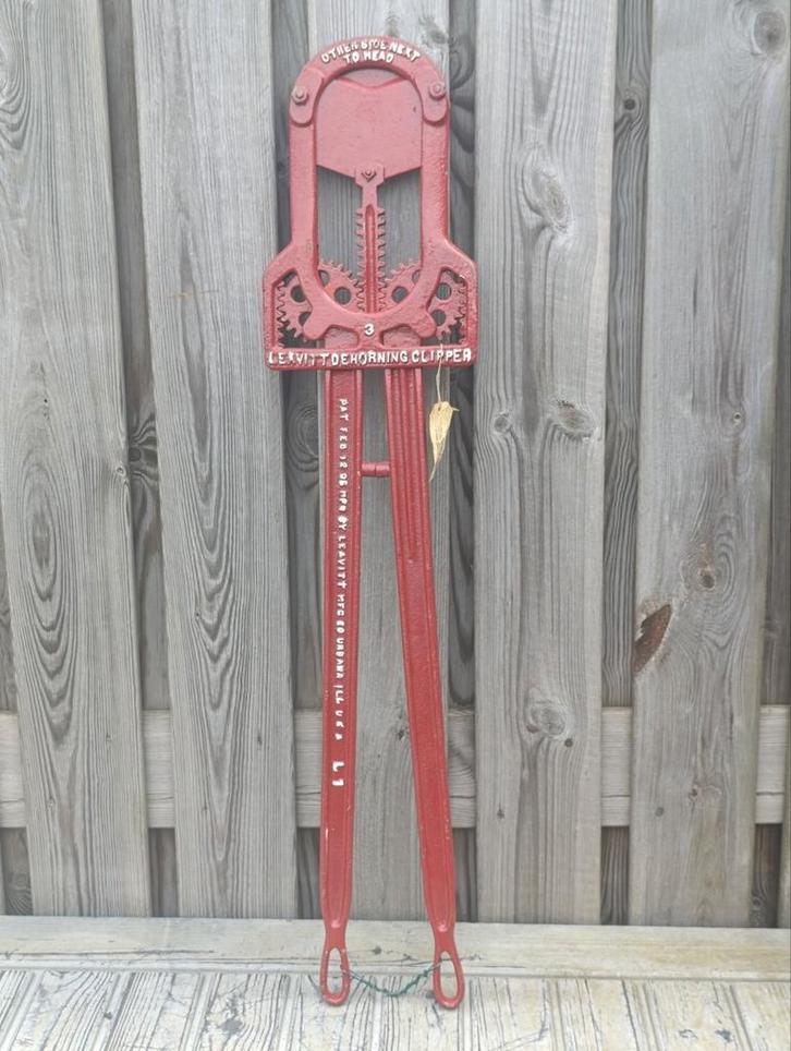 Antieke USA boeren giet-ijzeren koeien horens kniptang, Antiek en Kunst, Antiek | Gereedschap en Instrumenten, Ophalen of Verzenden