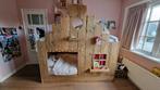 Mooi houten bedhuis Saartje Prum (stapelbed), Gebruikt, Lattenbodem, Ophalen of Verzenden, 100 cm of meer
