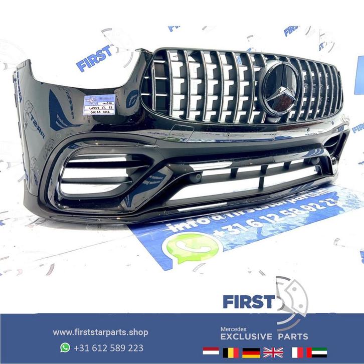 W253 GLC FACELIFT 63 S AMG COMPLETE VOORBUMPER ZWART origine, Auto-onderdelen, Carrosserie en Plaatwerk, Bumper, Mercedes-Benz