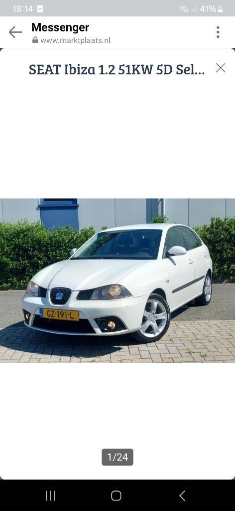 Seat Ibiza 1.2 51KW 5DRS 2009 Wit, Auto's, Voorwielaandrijving, 1027 kg, 40 €/maand, 1198 cc