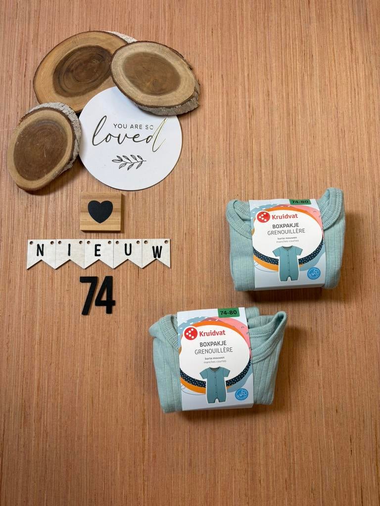 Baby unisex setje zomer boxpakje kruidvat blauw maat 74/80, Ophalen of Verzenden, Nieuw, Jongetje of Meisje, Pakje