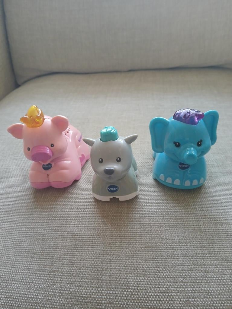 Vtech zoef zoef dieren Varken,Olifant,Lammetje., Ophalen of Verzenden, Zo goed als nieuw, 6 maanden tot 2 jaar
