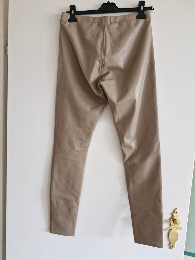 Bruine leren broek Maat 38, Legging, Maat 36/38 (S), Bruin, Onbekend