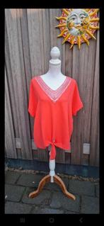 Koraal kleur blouse met pailletjes, Ophalen of Verzenden, Nieuw, Overige kleuren