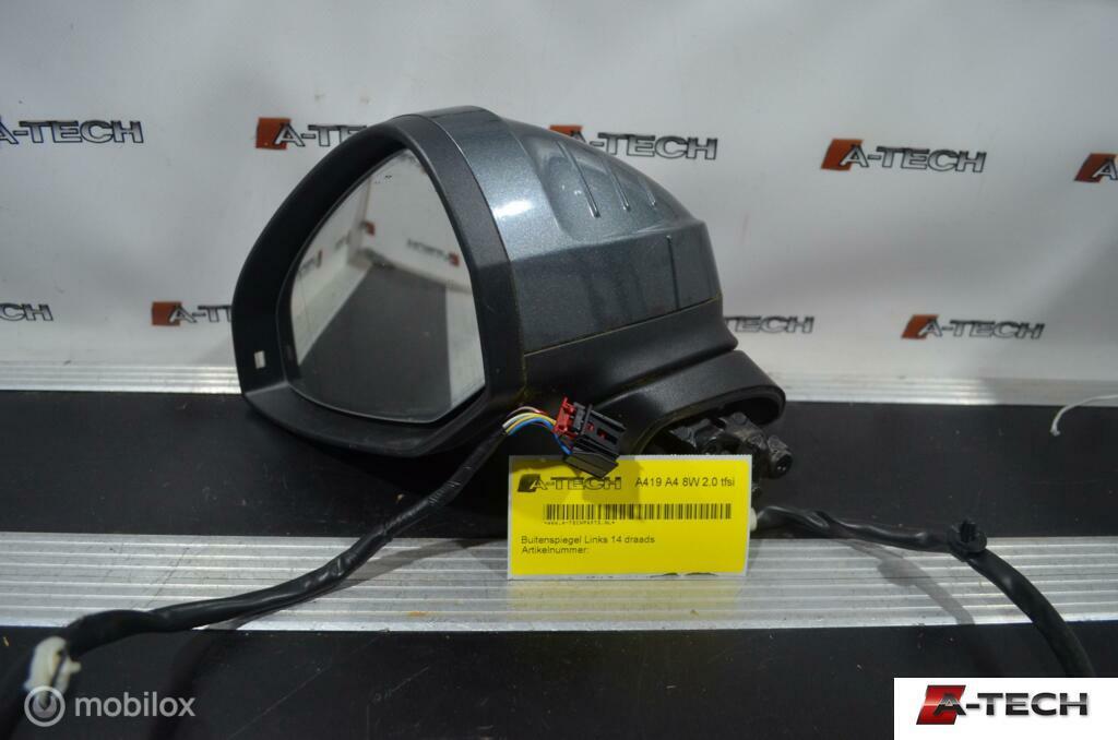 Buitenspiegel links ibisweis Audi A4 B9 ('15-'19) A419, Gebruikt, Ophalen of Verzenden