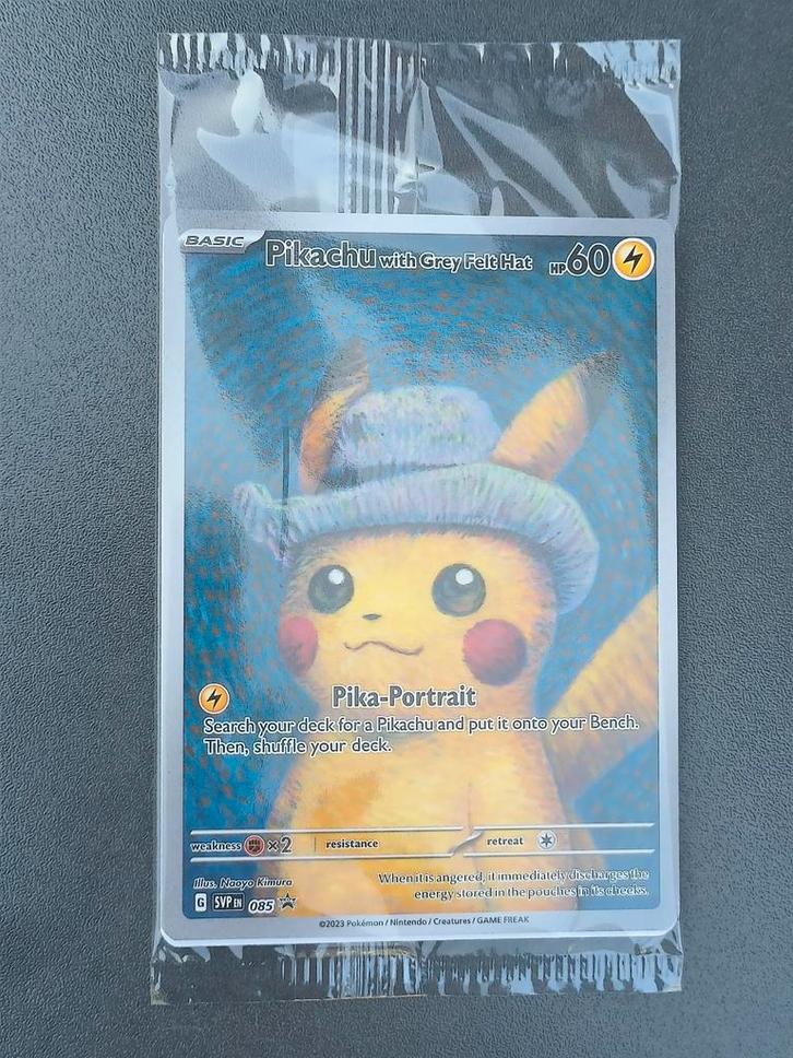 Pokémon Pikachu van Gogh Pika Portrait, Hobby en Vrije tijd, Verzamelkaartspellen | Pokémon, Nieuw, Losse kaart, Ophalen