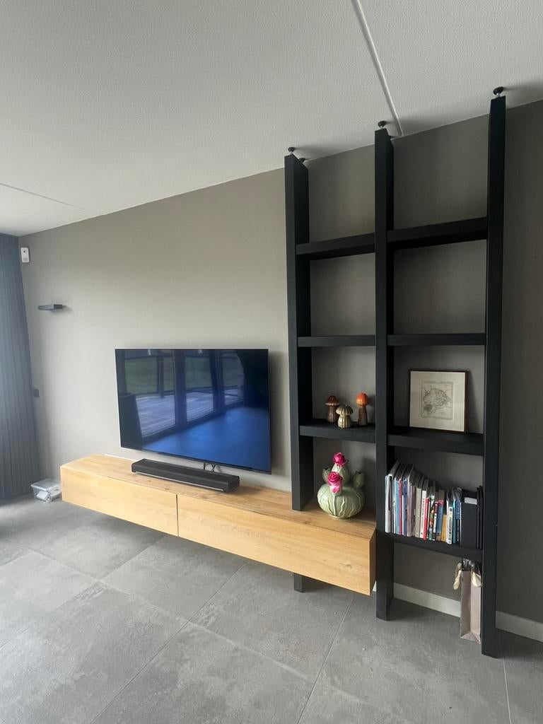 Design TV meubel, Ophalen, 200 cm of meer, Design, Eikenhout